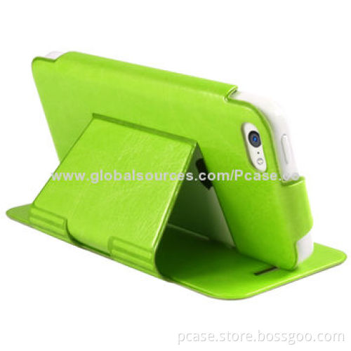 Premium Kickstand Leather Case for iPhone 5C, Made of High-quality PU Leather
